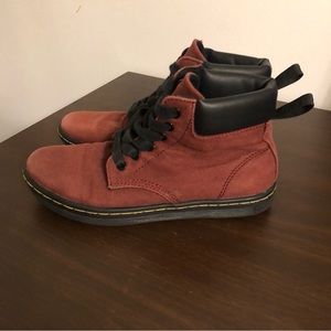 Maroon canvas doc martins